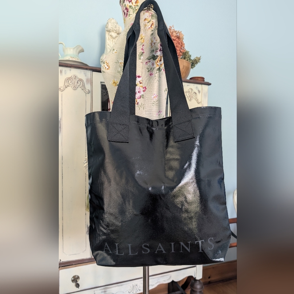 All Saints Black‎ Classic Canvas Tote Bag